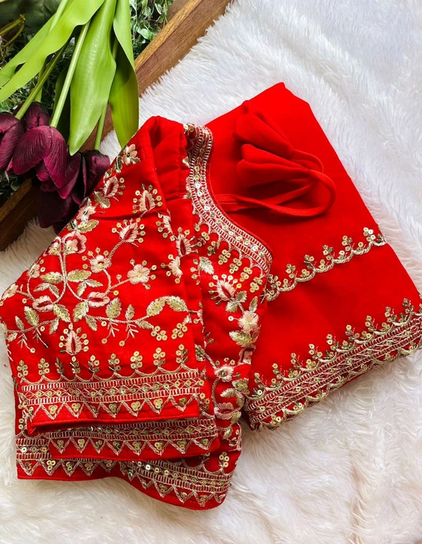 Antique Fashion 1 Beautiful Saree Collection 2024 - colour 2, Unstitched Blouse