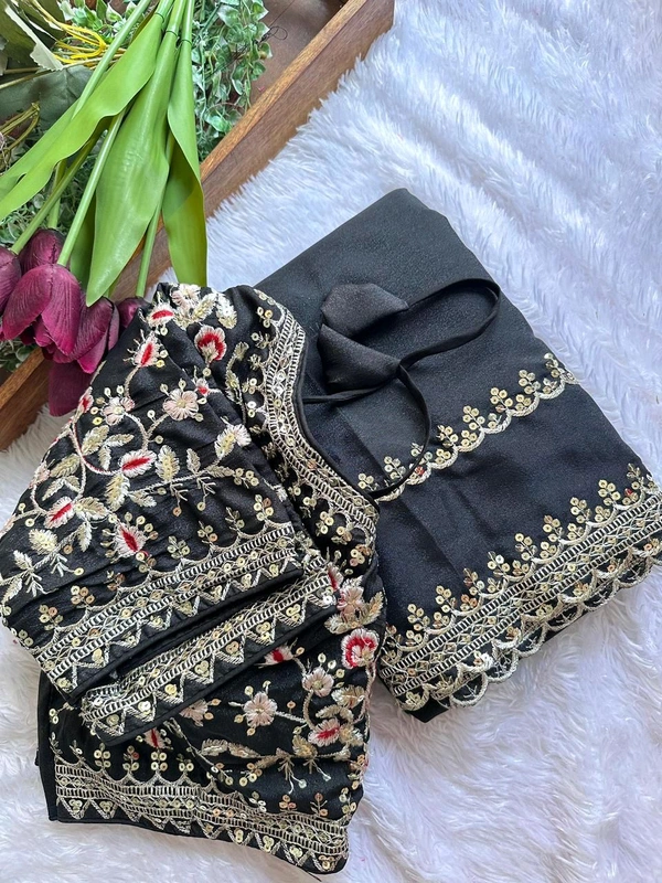 Antique Fashion 1 Beautiful Saree Collection 2024 - colour 3, Stitched Blouse