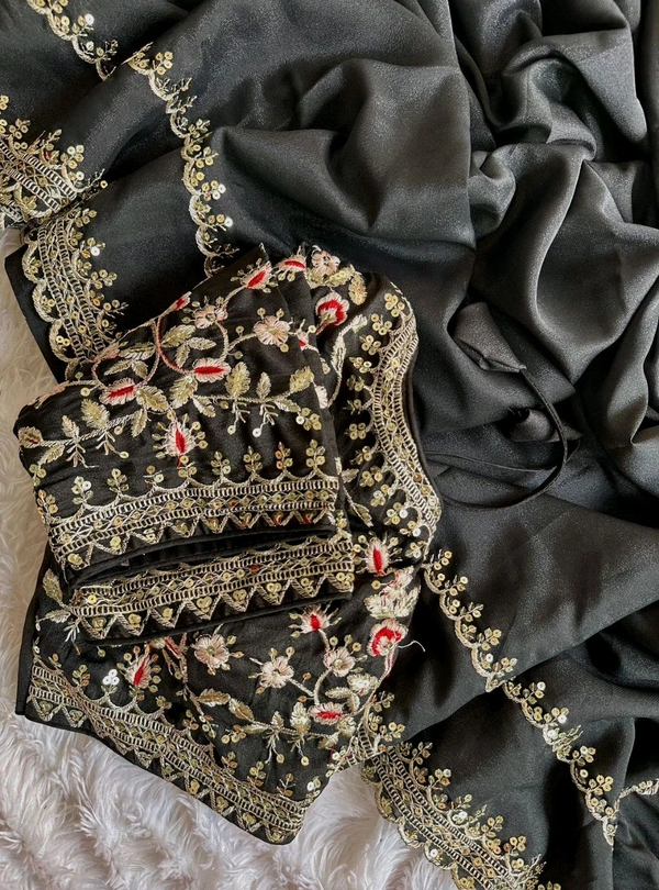 Antique Fashion 1 Beautiful Saree Collection 2024 - colour 3, Stitched Blouse