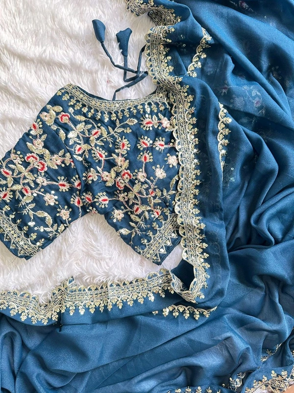 Antique Fashion 1 Beautiful Saree Collection 2024 - colour 4, Stitched Blouse