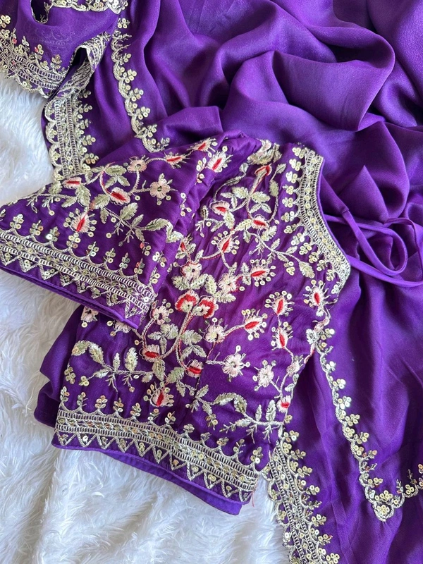 Antique Fashion 1 Beautiful Saree Collection 2024 - colour 6, Stitched Blouse