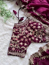 Antique Fashion 1 Beautiful Saree Collection 2024 - colour 7, Unstitched Blouse