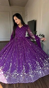 Antique Fashion 1 Launching New Festival Long Gown  Duptta - M, colour 2