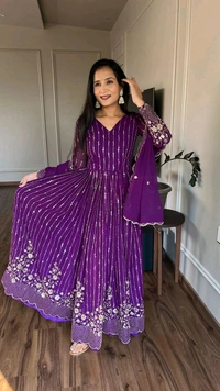 Antique Fashion 1 Launching New Festival Long Gown  Duptta - M, colour 2