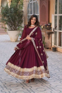 Antique Fashion 1 PREMIUM DESIGNER READYMADE GOWN COLLECTIONS - colour 1, L