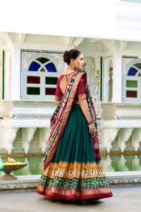 Antique Fashion 1 Presenting a perfectly blended Tussar Silk lehenga for festive season to charm your look  - Cyprus, Unstitched Blouse