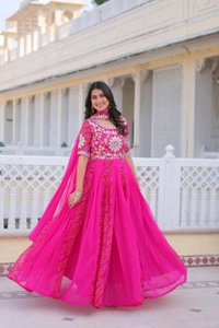 Antique Fashion 1 Designer Gown With Dupatta  - colour 1, M