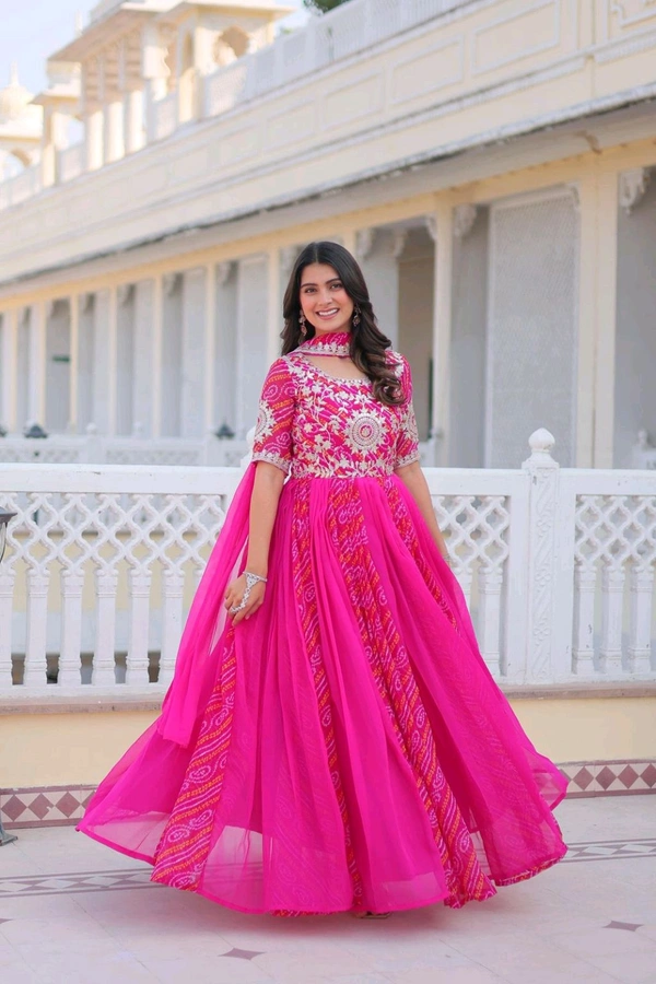 Antique Fashion 1 Designer Gown With Dupatta  - colour 1, XL