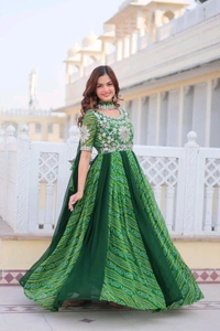 Antique Fashion 1 Designer Gown With Dupatta  - colour 2, M