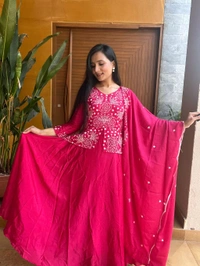 Antique Fashion 1 Designer Gown With Dupatta  - colour 1, XL