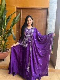 Antique Fashion 1 Designer Gown With Dupatta  - colour 2, M