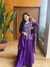 Antique Fashion 1 Designer Gown With Dupatta  - colour 2, M