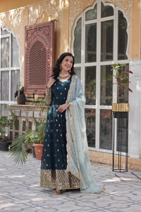 Antique Fashion 1 READYMADE GOWN + DUPPTA COLLECTIONS - M