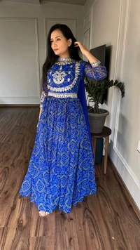 Antique Fashion 1 Designer Gown With Dupatta  - XL