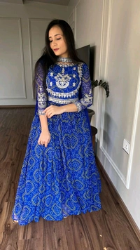 Antique Fashion 1 Designer Gown With Dupatta  - XL