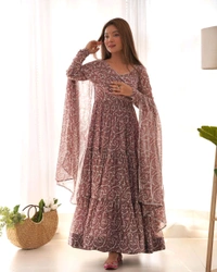 Antique Fashion 1 Anarkali Gown Suit Set - Xs