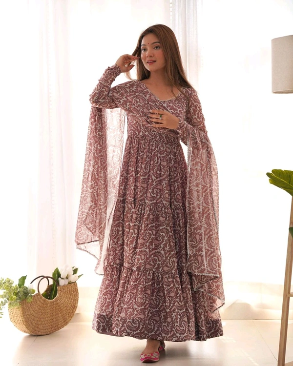 Antique Fashion 1 Anarkali Gown Suit Set - Xs