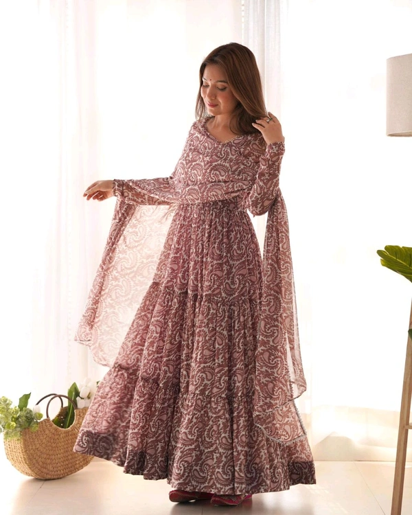 Antique Fashion 1 Anarkali Gown Suit Set - Xs