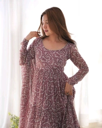 Antique Fashion 1 Anarkali Gown Suit Set - L