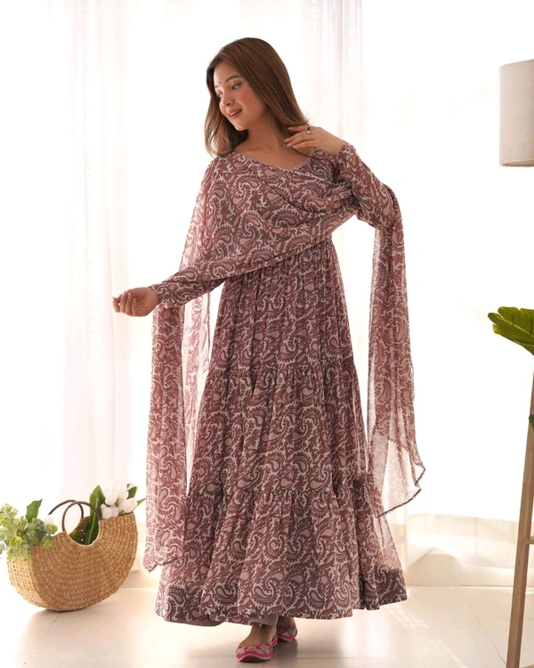 Antique Fashion 1 Anarkali Gown Suit Set - 2XL