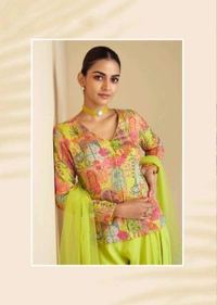 Antique Fashion 1 Top Plazo Set Collection  - M