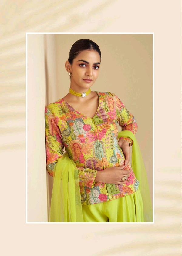 Antique Fashion 1 Top Plazo Set Collection  - M