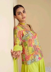 Antique Fashion 1 Top Plazo Set Collection  - M