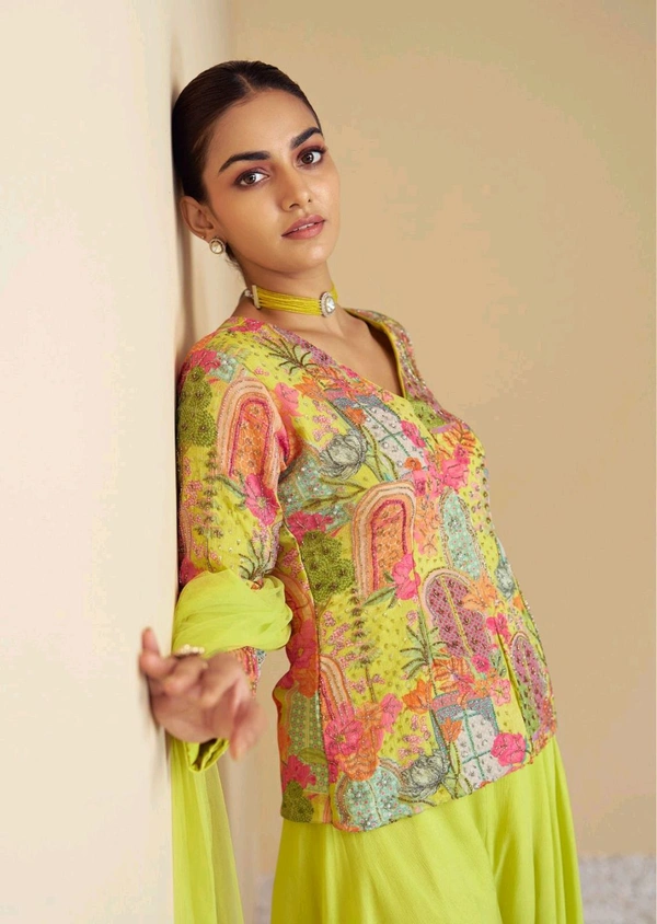Antique Fashion 1 Top Plazo Set Collection  - M