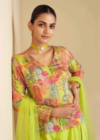 Antique Fashion 1 Top Plazo Set Collection  - L