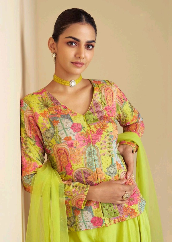 Antique Fashion 1 Top Plazo Set Collection  - L