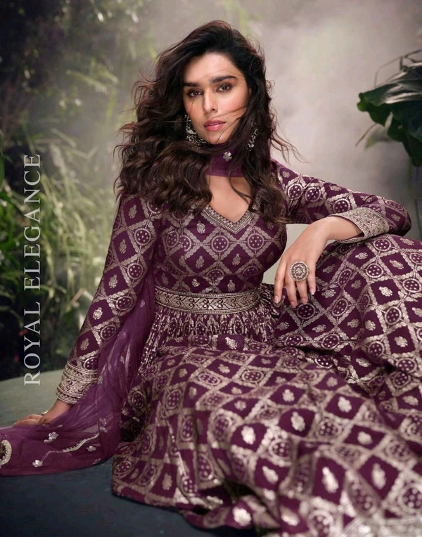 Antique Fashion 1 Anarkali Gown Suit Set Collection  - XL