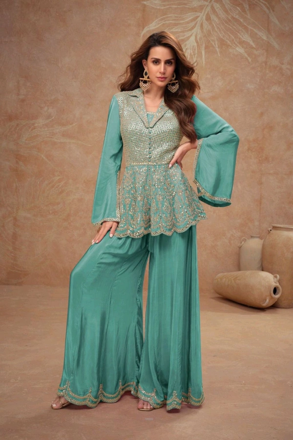 Antique Fashion 1 Kurti Plazo Set  - colour 1, XL