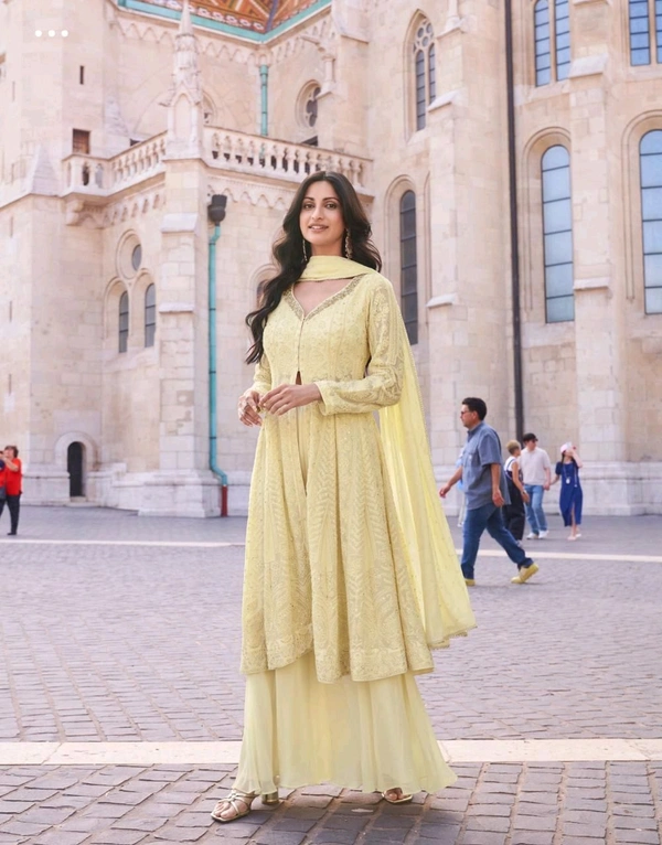 Antique Fashion 1 Kurti Plazo Collection  - M