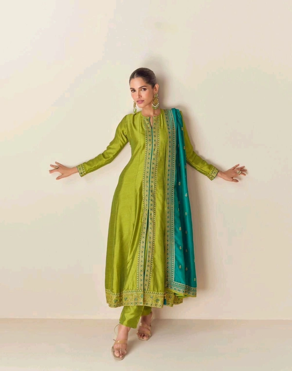 Antique Fashion 1 Designer Anarkali Suit Set  - S, colour 1