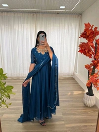 Antique Fashion 1 Gown + Dupatta Collection  - M, colour 1