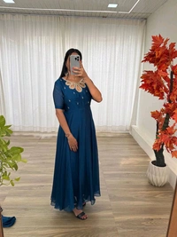 Antique Fashion 1 Gown + Dupatta Collection  - M, colour 1