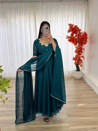 Antique Fashion 1 Gown + Dupatta Collection  - L, colour 2