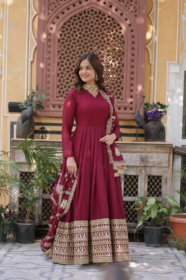 Antique Fashion 1 Gown With Dupatta Collection  - colour 2, XL