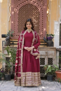 Antique Fashion 1 Gown With Dupatta Collection  - colour 2, 2XL