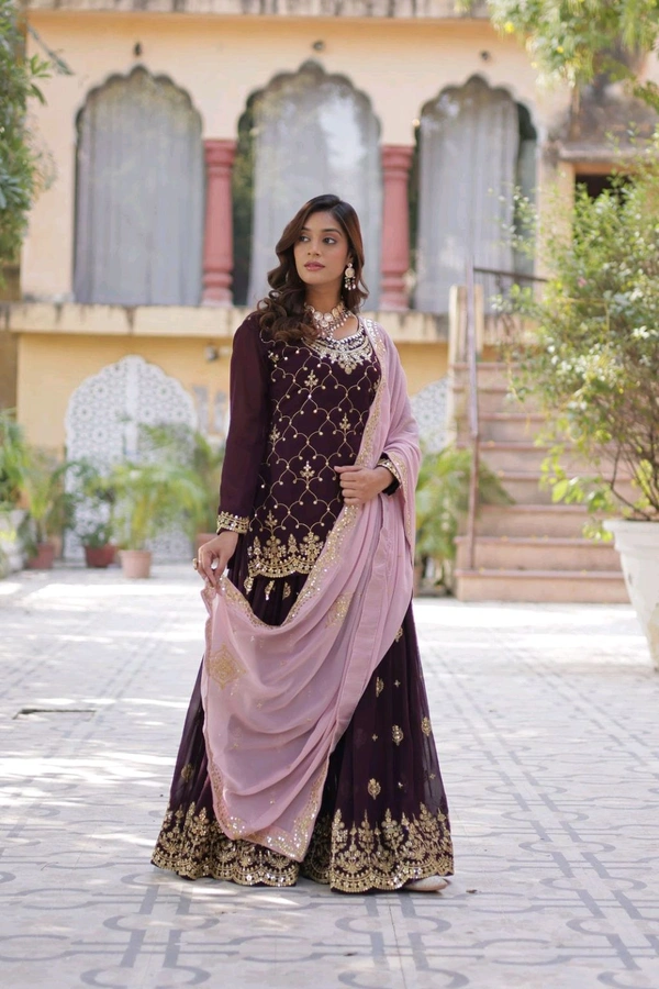 Antique Fashion 1 Kurti Plazo Set Collection  - XL, colour 2