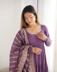 Antique Fashion 1 3 Pcs Set  - L, mauve purple