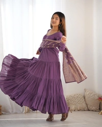 Antique Fashion 1 3 Pcs Set  - M, mauve purple