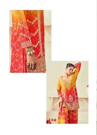 Antique Fashion 1 Top Plazo Set  - colour 2, L