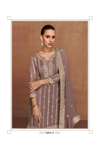 Antique Fashion 1 Designer Kurti Plazo Set  - S, colour 1