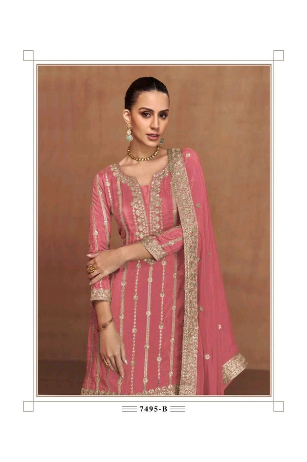 Antique Fashion 1 Designer Kurti Plazo Set  - M, colour 2