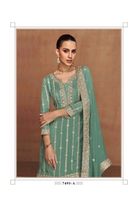Antique Fashion 1 Designer Kurti Plazo Set  - S, colour 3