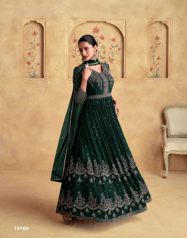 Antique Fashion 1 Designer Gown With Dupatta  - colour 2, L