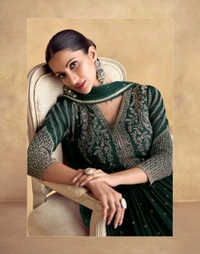 Antique Fashion 1 Designer Gown With Dupatta  - colour 2, L