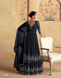 Antique Fashion 1 Designer Gown With Dupatta  - colour 3, M