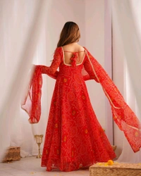 Antique Fashion 1 Anarkali Gown Collection  - L, Red